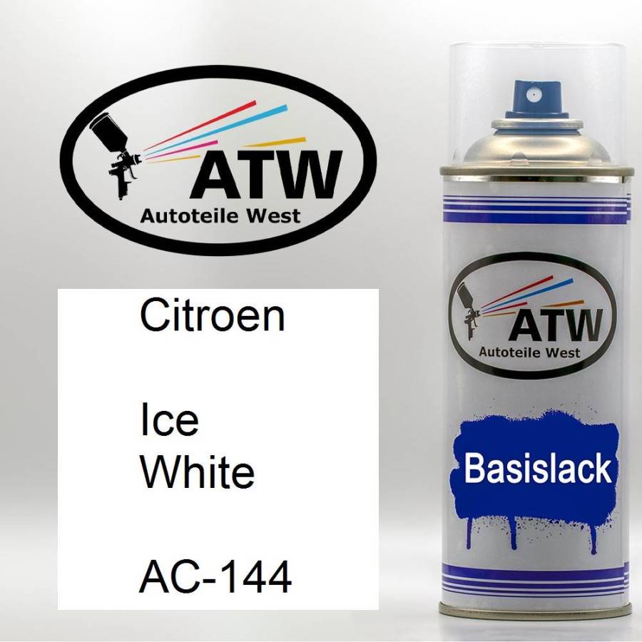 Citroen, Ice White, AC-144: 400ml Sprühdose, von ATW Autoteile West.